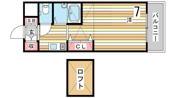 ローテ・ローゼ本山の物件間取画像